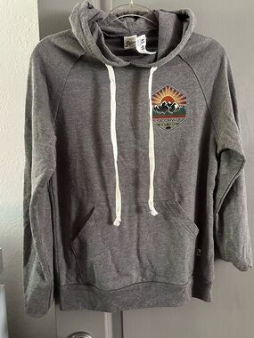 Blue 84 Men’s Gray Crewneck Hoodie Colorado Mountain 1876 NWT